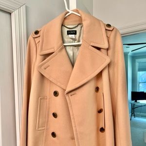 J Crew Peach Peacoat Coat size 6